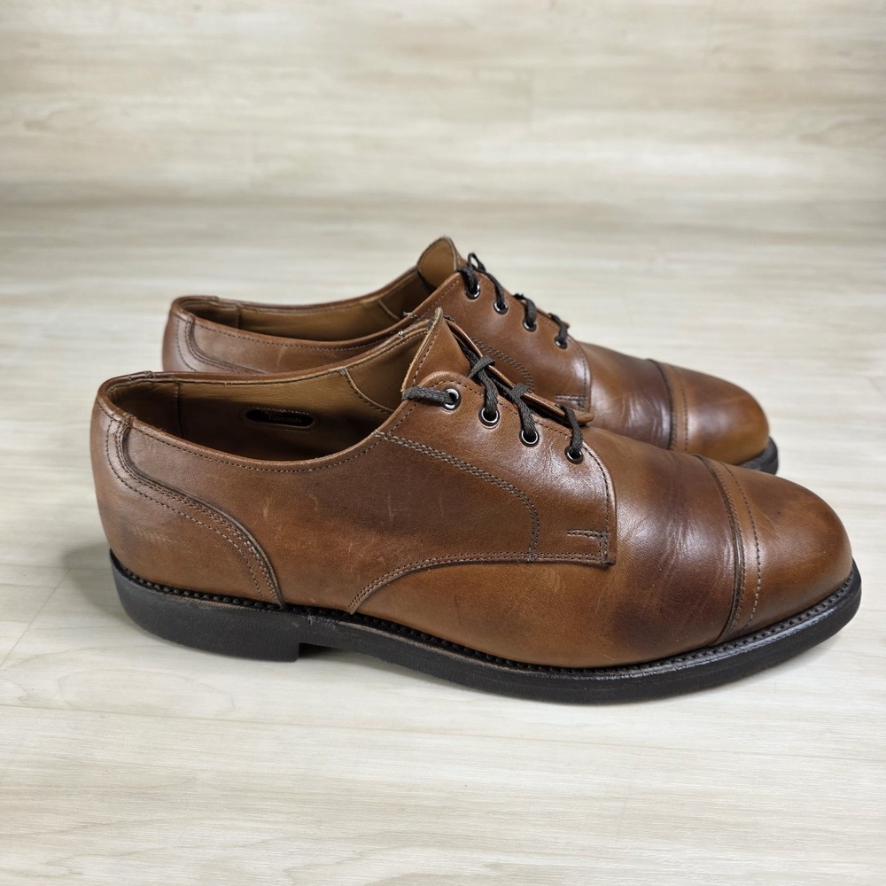 Allen Edmonds Ellsworth Oxford Cap Toe Brown Leather Men's Shoes Size‎ 9 EEE